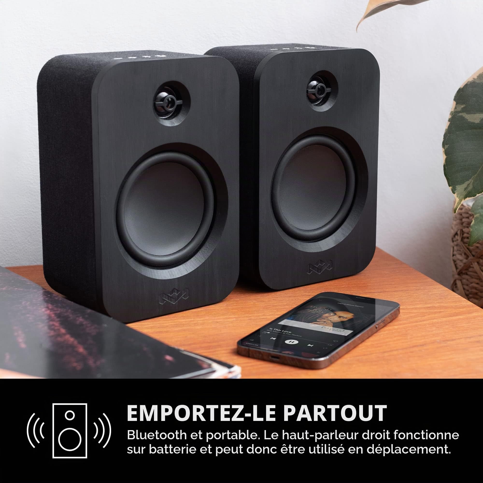 Marley House of Get Together Duo Enceintes Bibliothèque Bluetooth