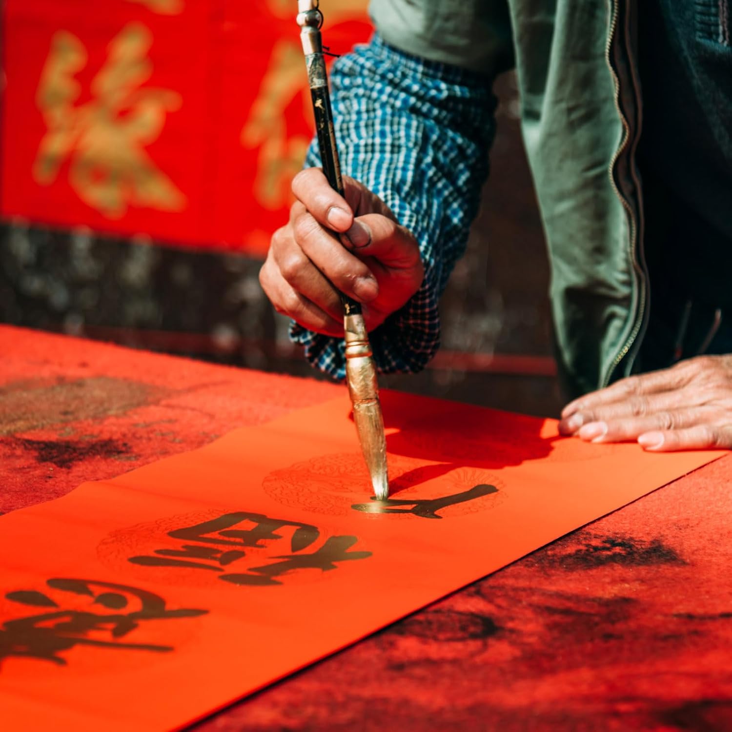 PATIKIL Xuan Paper Roll, 65.6Ft x 19.7Inch Chinese Calligraphy Practice Paper Chunlian Duilian Rice Paper Couplets for Calligraphy Practice, Black