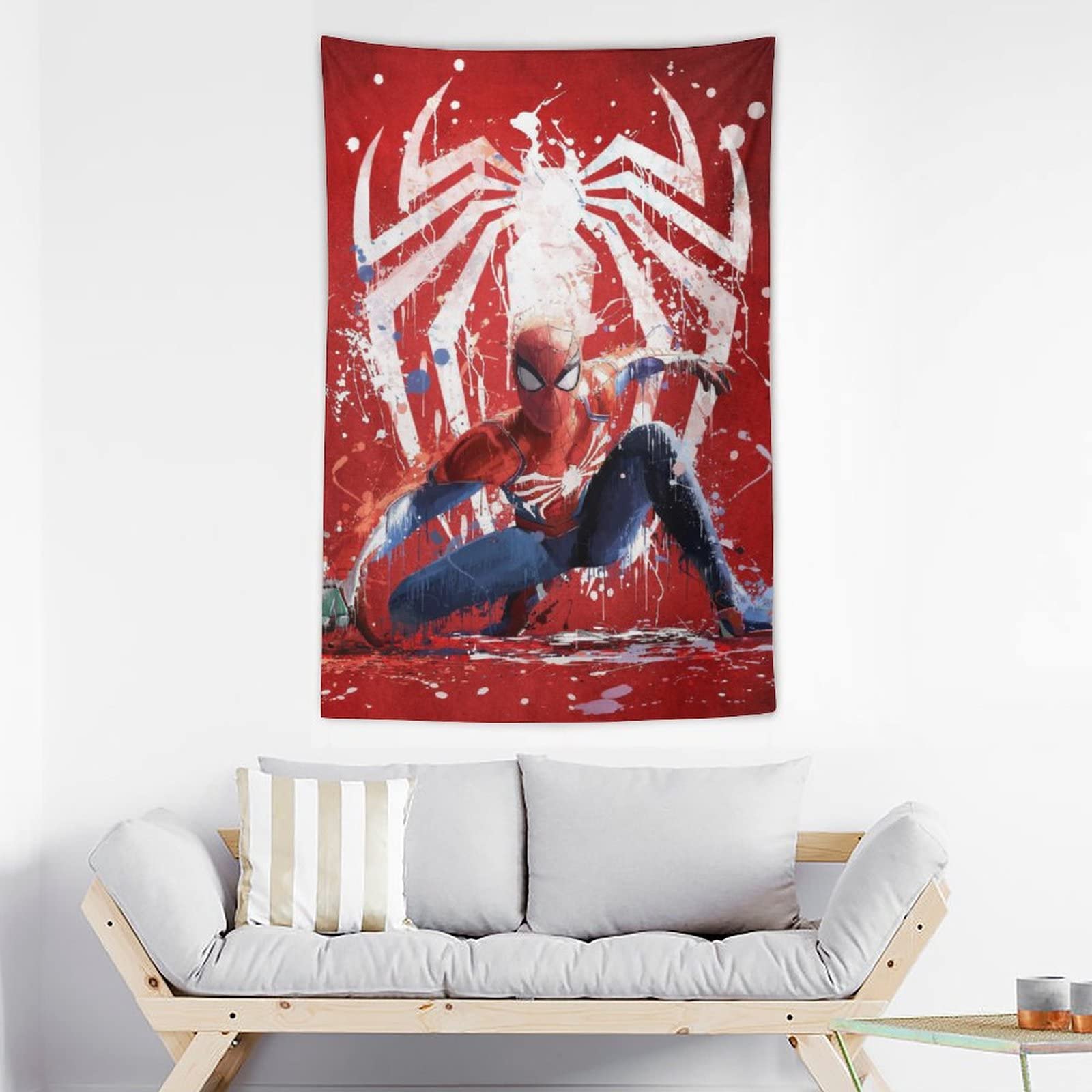 Amazon.co.jp: タペストリー スパイダーマン 壁掛け 壁飾り 布ポスター  