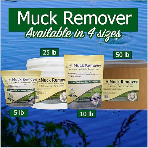 Miniatura 8 de Pellets removedor de suciedad de 5 libras (10 cucharadas)  Tabletas de estanque tratan 1.25 acres  Removedor de polvo de lago, reductor de lodos de