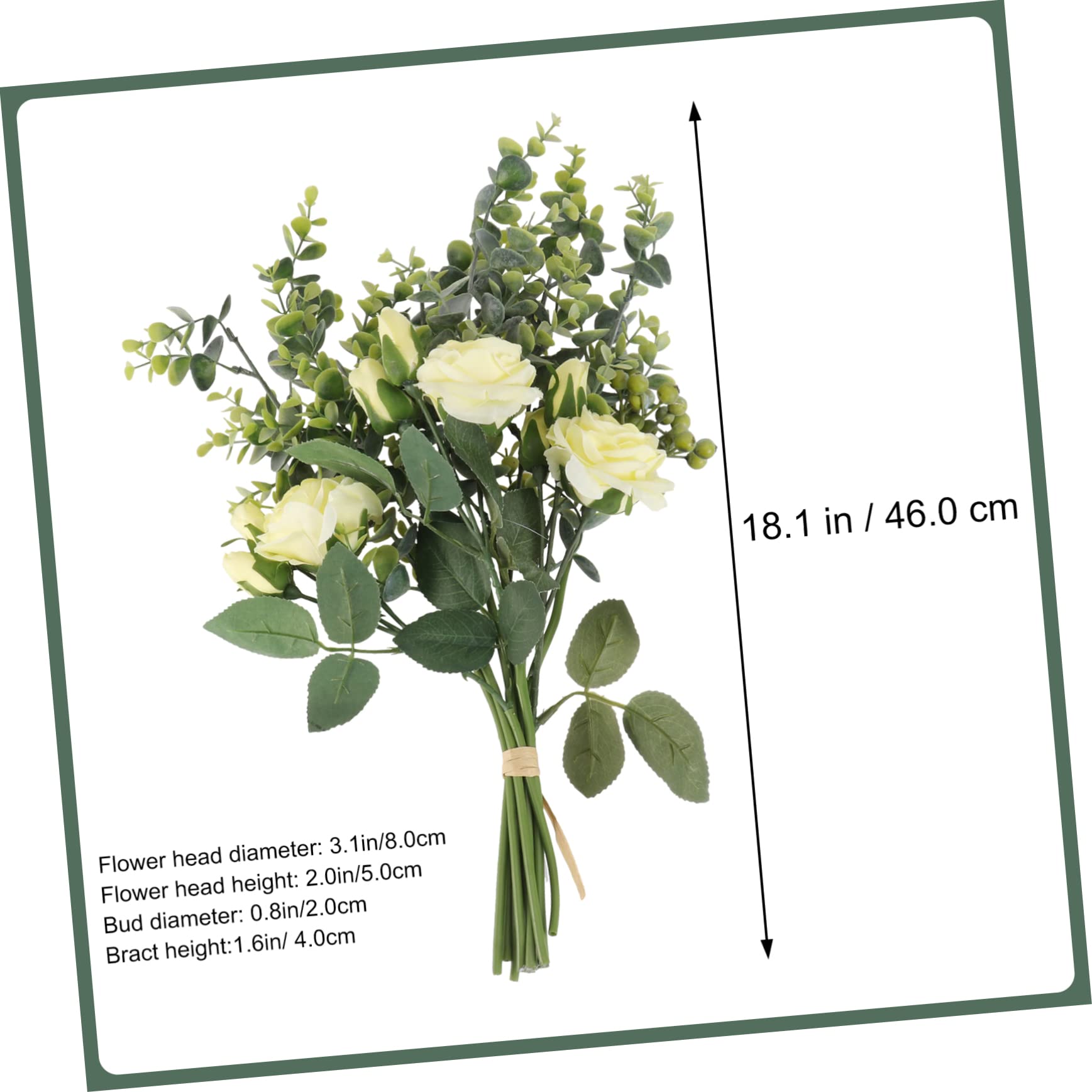 Alipis 2 Stück - Langlebiger Gelber Künstlicher Rosenstrauß Hochzeitsblumenarrangement Wohndekor-strauß