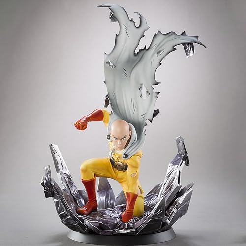 Miniatura 2 de Anime Saitama Figur Saitama Sensei's Crouching Fight Scene Model Character Statue Decorations Gift for Anime Fans