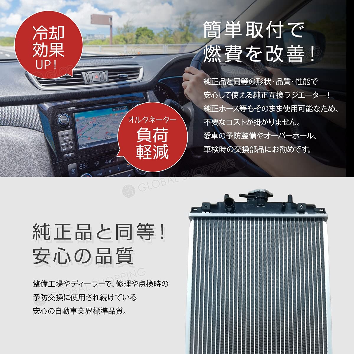 ダイハツ ミラ L700S/L7105 ラジエーター 半年保証 純正同等品 16400-97217 16400-97208 互換品