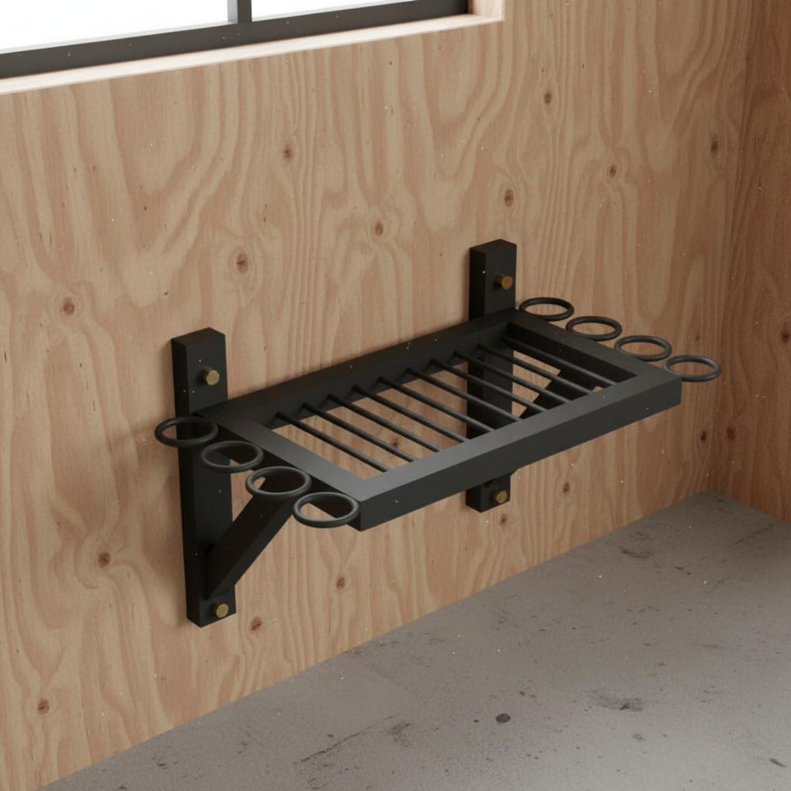 Porta Racchette Pong Mensola Racchette Palline Supporto Espositore Organizer in Ferro per Sistemazione Ordinata E Pronta Adatto Allenamento Garage, style to 1