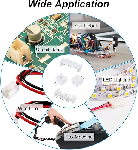 Miniatura 6 de MECCANIXITY Conector de 0.100 in, adaptador macho de 4 pines, cabezal de clavija de ángulo recto, enchufe blanco para conexión de cable a placa,
