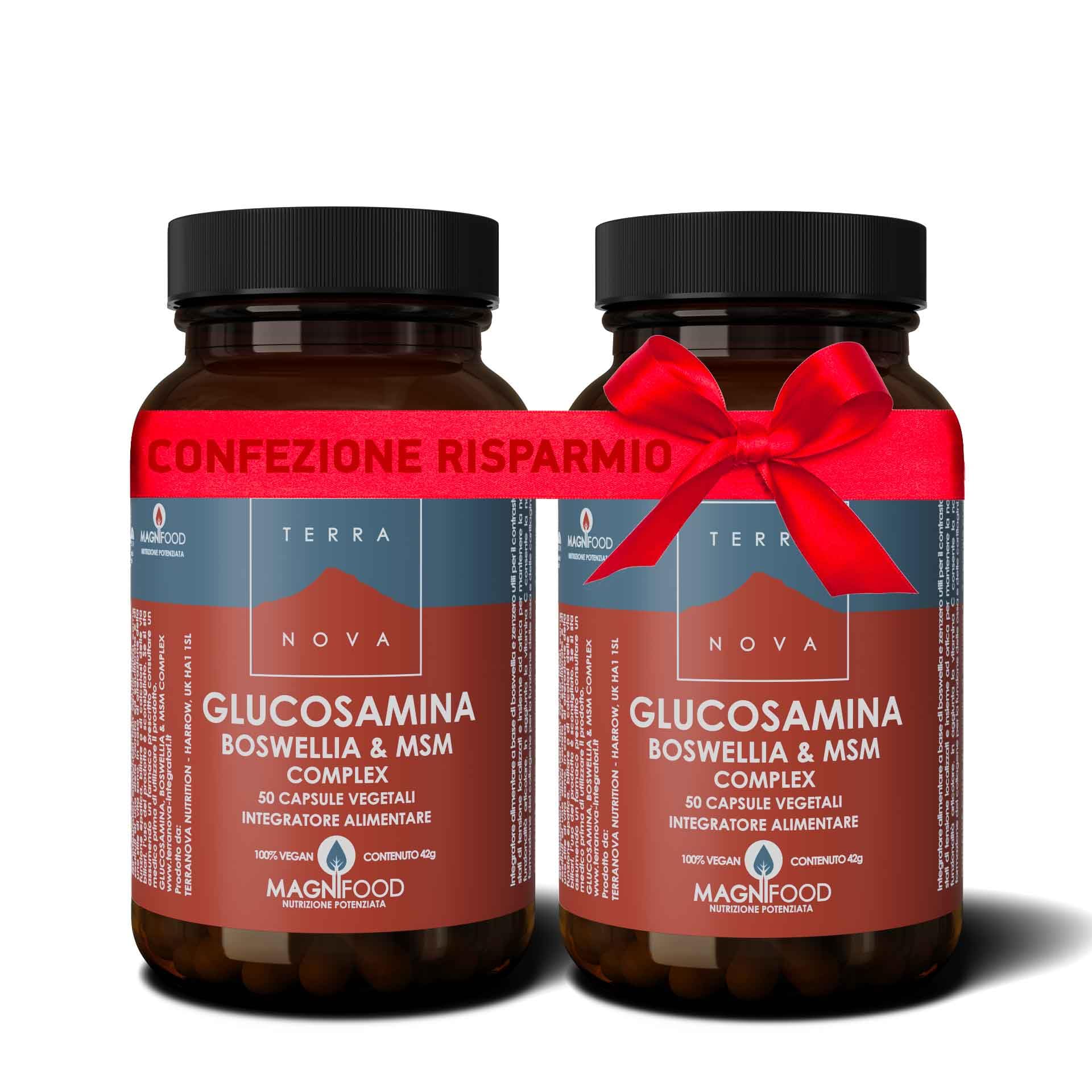 Sinergia per le Articolazioni 50 CPS - Glucosamina Boswellia & MSM Complex - 2 PEZZI CONFEZIONE RISPARMIO
