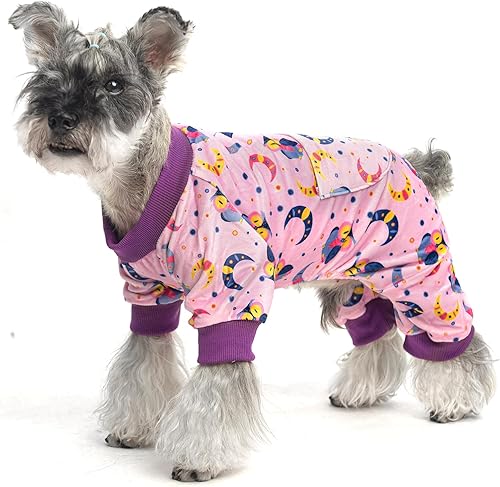 Miniatura 10 de PUPTECK Pijama de forro polar suave para perros pequeños y medianos, adorables suéteres para cachorros, ropa de pijama, abrigo ligero para gatos,