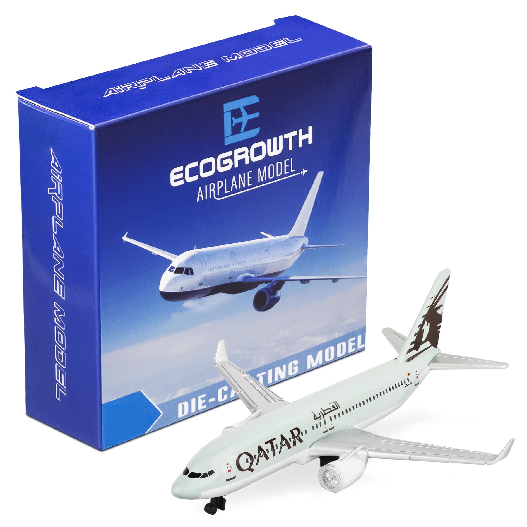 EcoGrowth Model Airplane Qatar 380 Plane Model Plane Airplane for Collection & Gifts