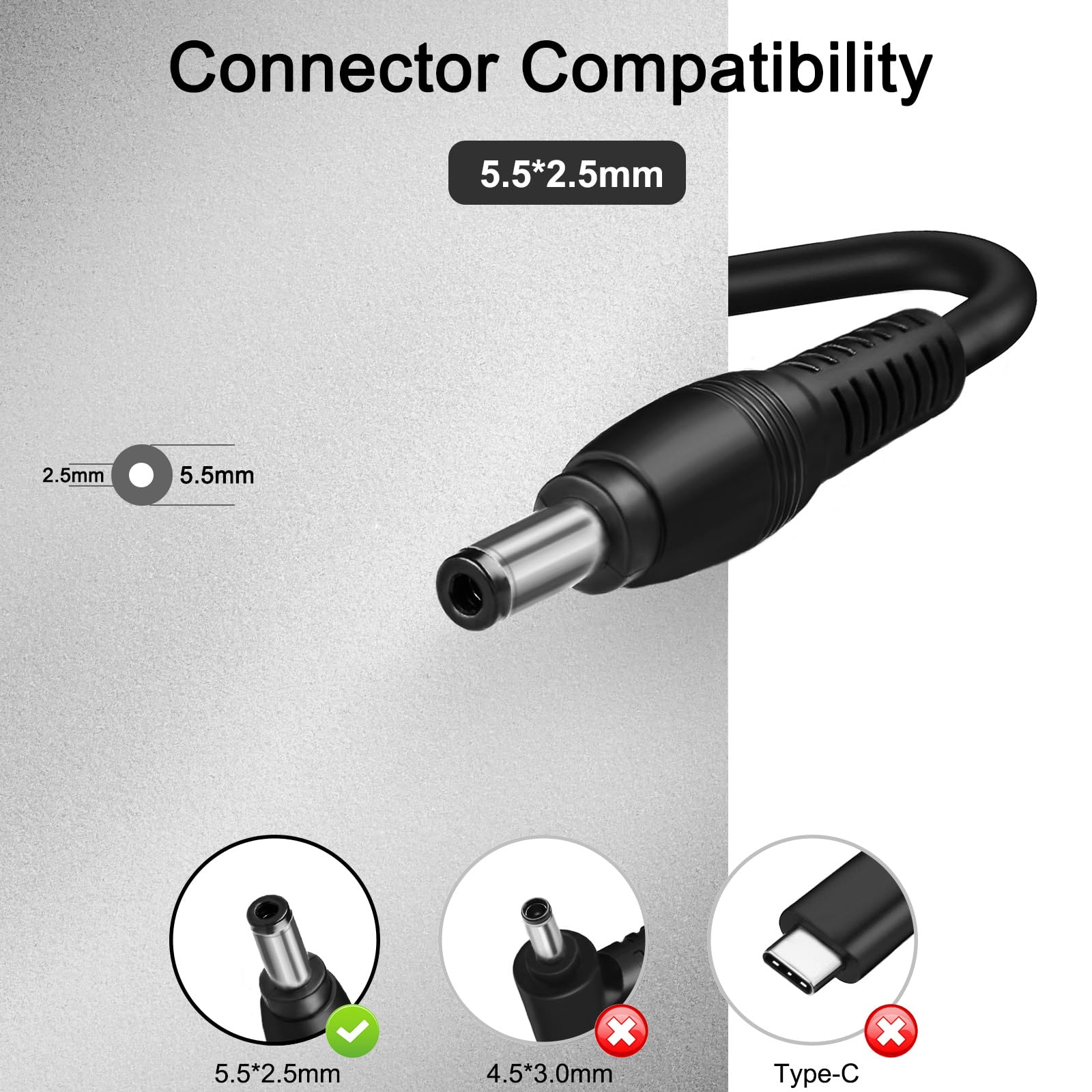 90W Netzteil Ladegerät Für Medion Akoya Laptops – Kompatibel Mit P17619, S17403, P15647 Uvm., Stecker 5,5 X 2,5 Mm