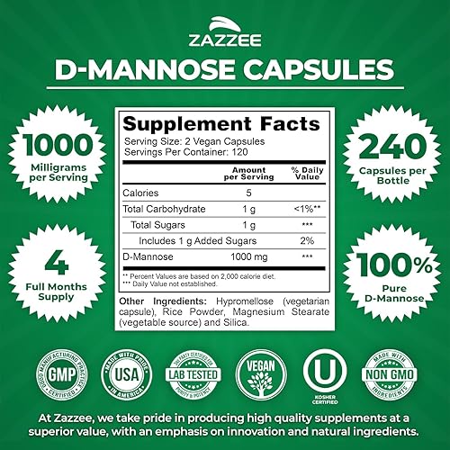 Miniatura 2 de Zazzee PAC de arándano, 72 mg de PAC por cápsula, 2 veces más fuerza, 100% soluble, 120 cápsulas veganas, extracto 501, fuerza de 18,200 mg, acción