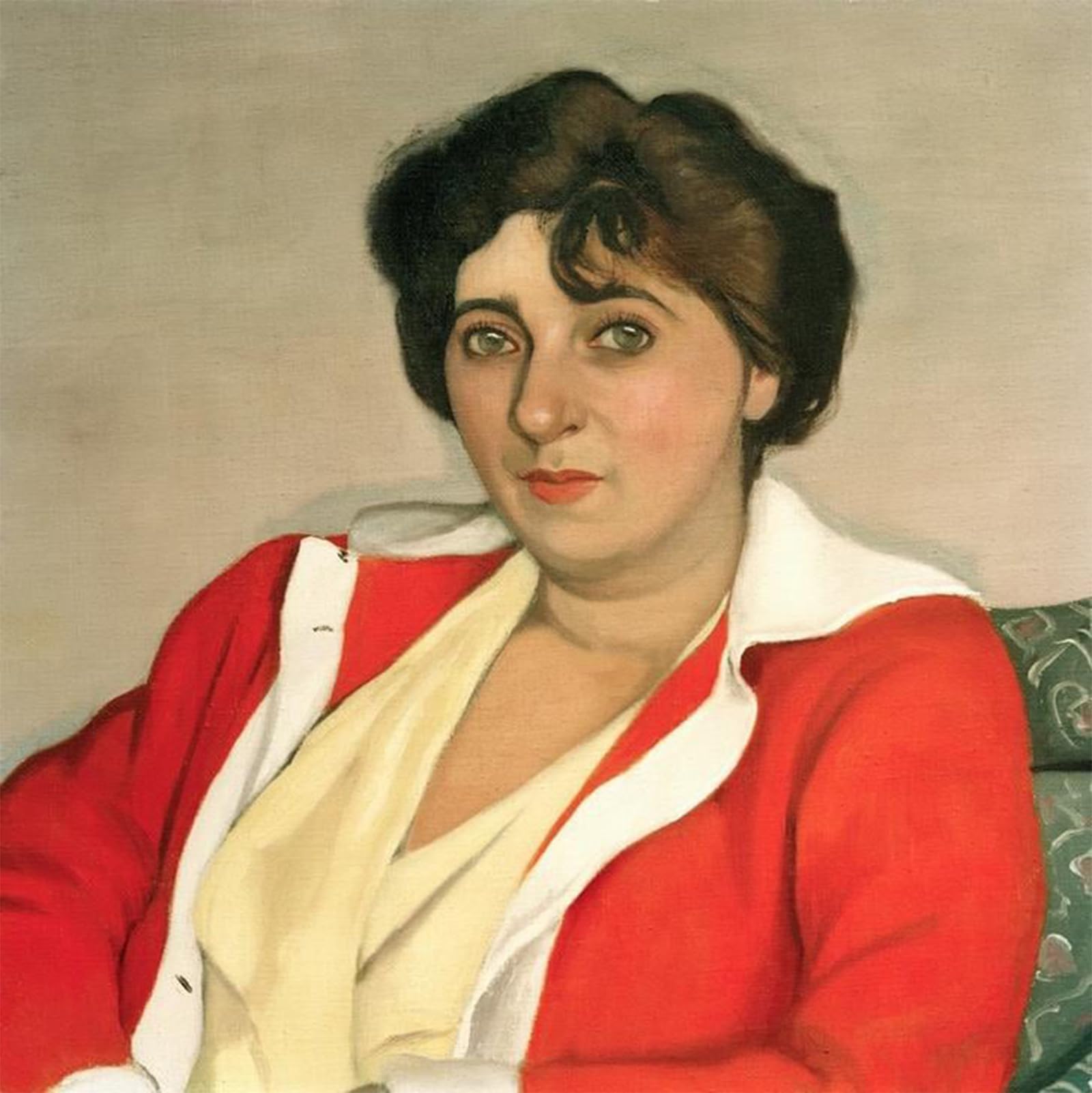 ARTXLXXBN Famous Print Painting Colorful Art Print The red sweater by Felix Edouard Vallotton Canvas Art Decorations for Home Decor 60x90cm