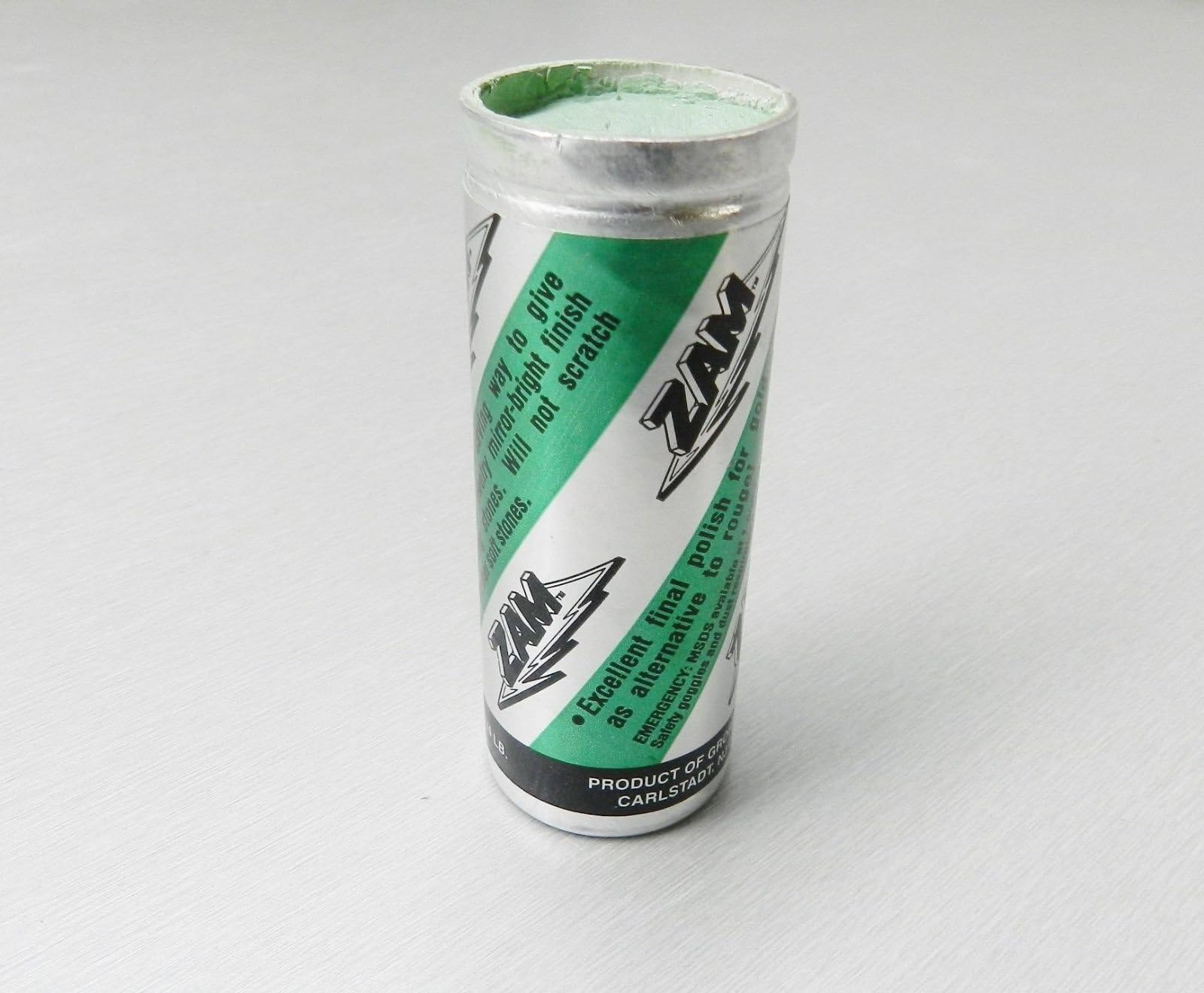 (TOOLS LAND) ZAM BUFFING COMPOUND - CROCUS 600 GRIT - FOR METAL, STONE & PLASTIC - 1/4 LB TUBE