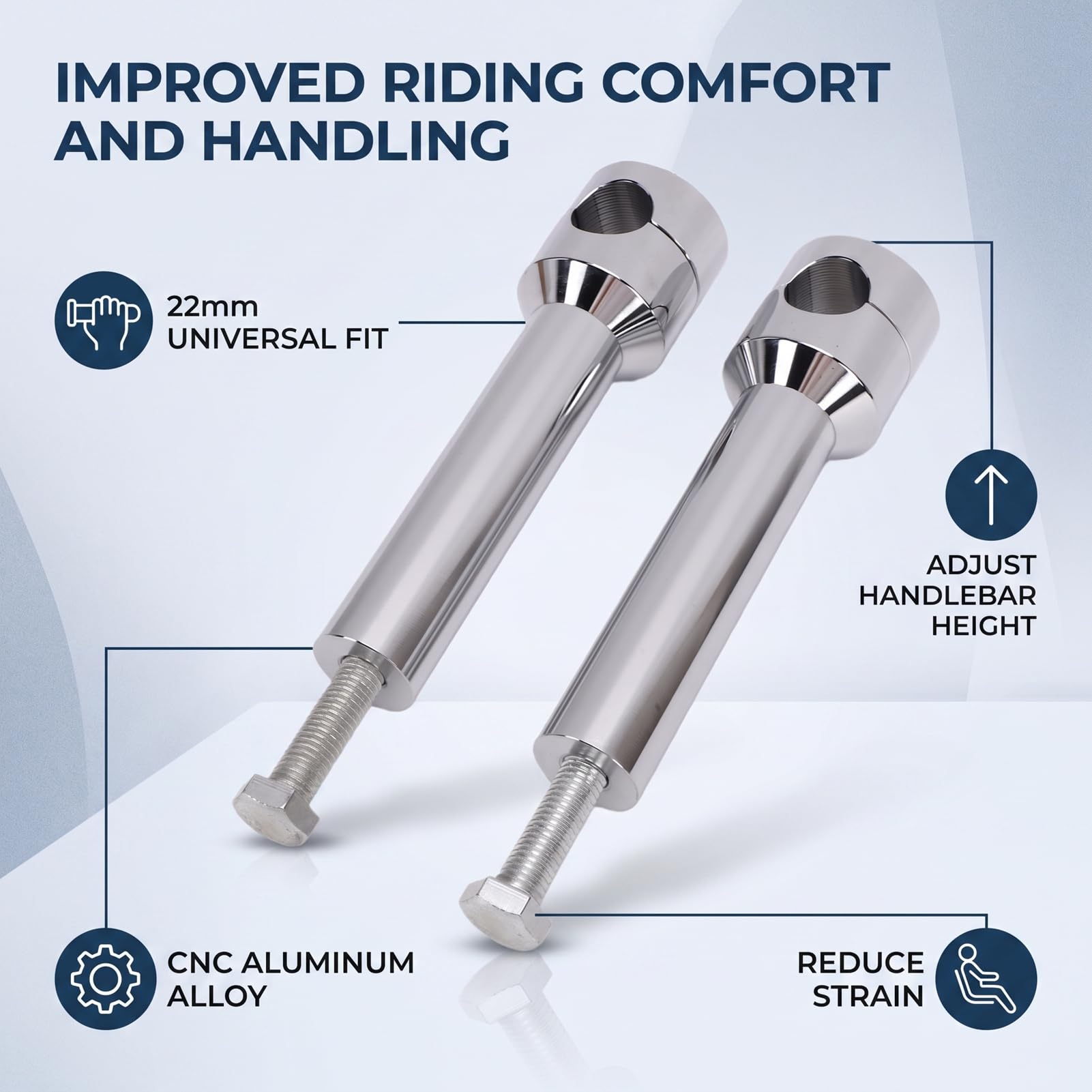 Fydun 22mm Wsporniki Kierownicy Motocykla Uchwyt Zaciskowy Adapter ze Stopu
