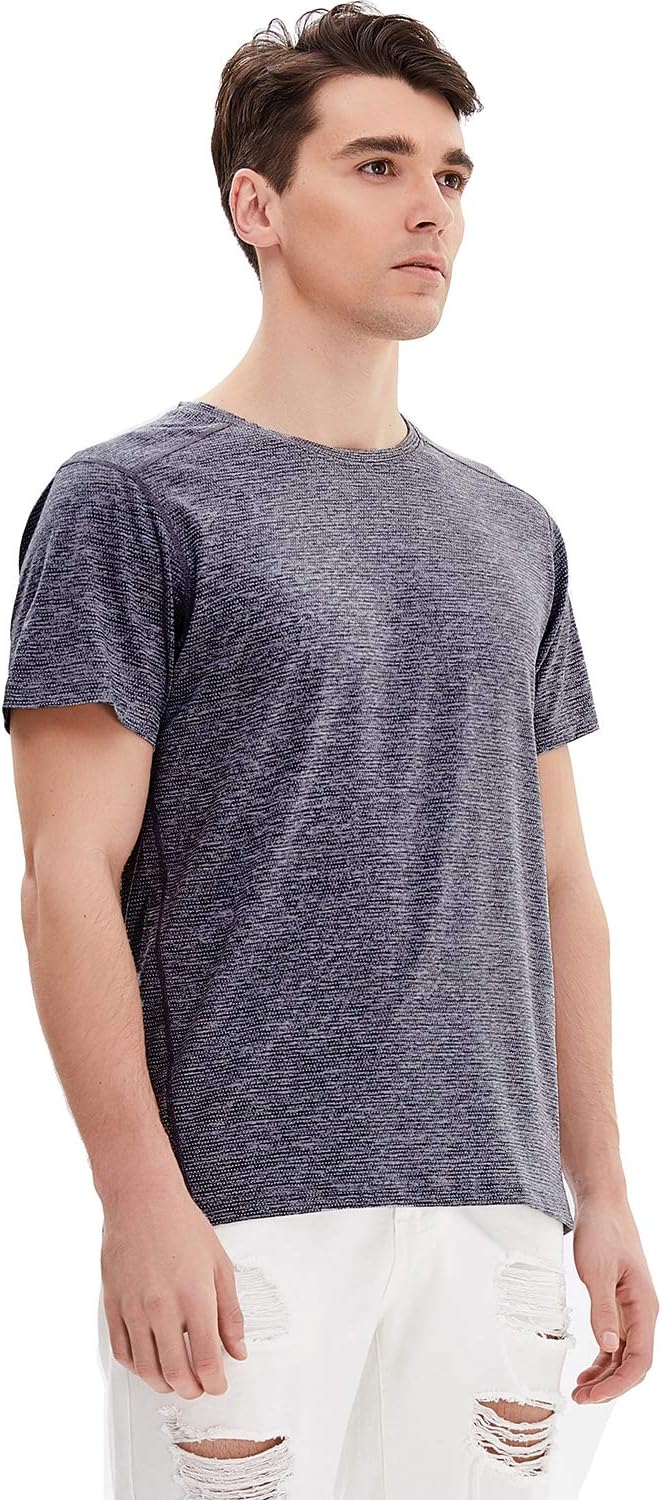 GEEK LIGHTING 3 Pack Men's Athletic Workout Shirts Sports Short Sleeve Tee Running Fishing T-Shirt