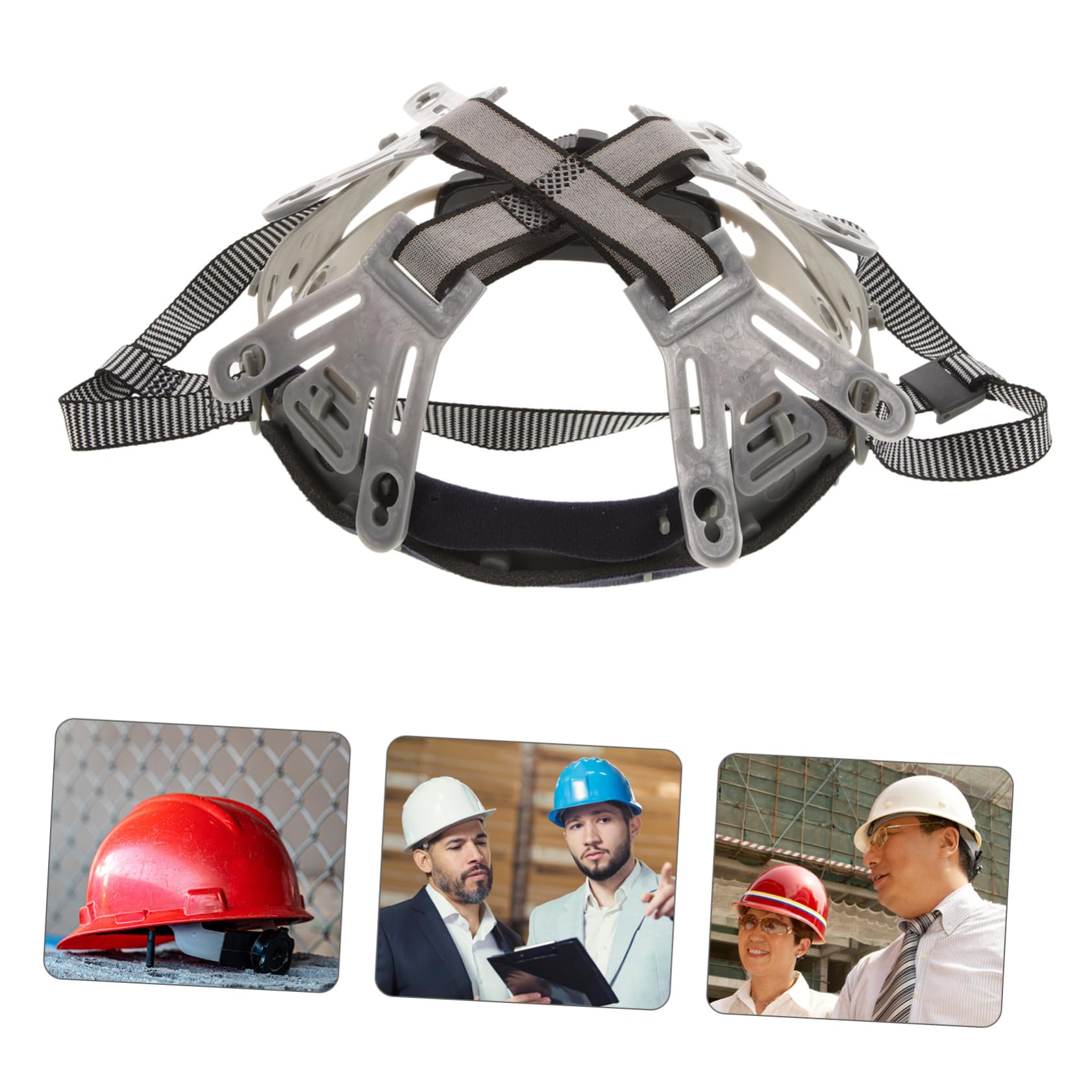 POPETPOP Forro del Casco Forro De Sombrero Industrial Suspensión del Casco De Seguridad Casco De Construccion Barbilla De Casco Universal Forro De Casco Duro El Plastico Gris
