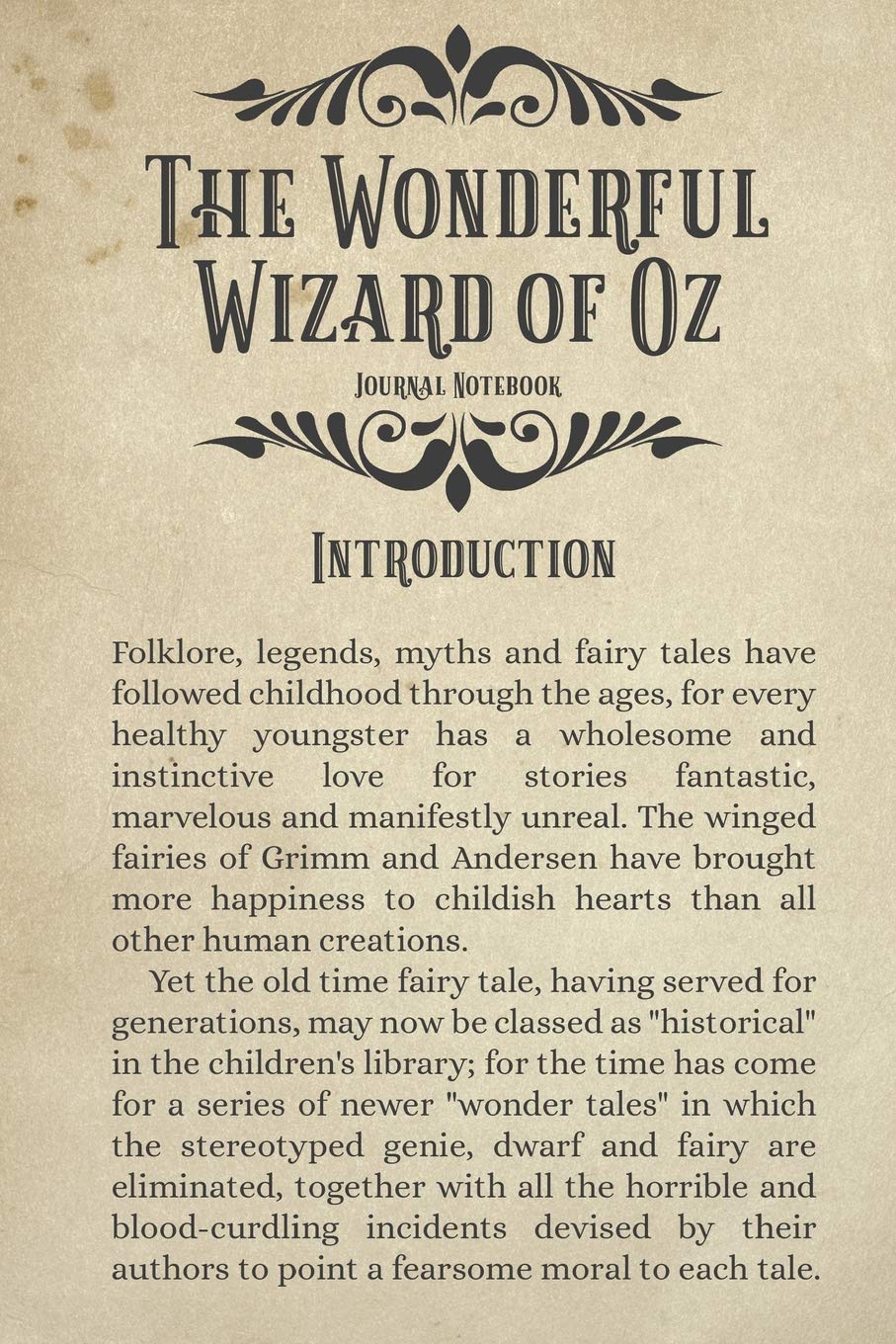 The Wonderful Wizard of Oz Journal Notebook: (Classic Tale Journal 6x9)