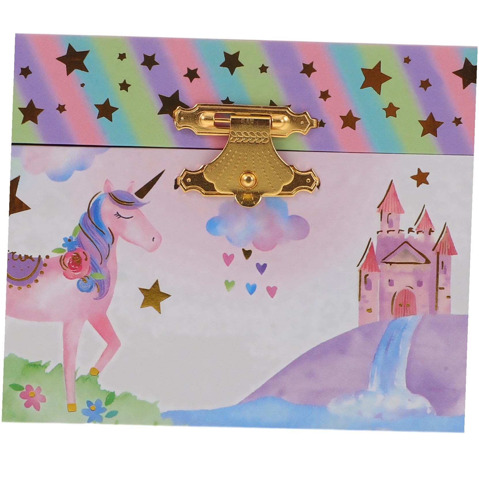 Caja de Música para Niña con Diseño de Unicornio, Joyero Musical de Madera con Espejo y Almacenamiento Versátil para Cumpleaños y Año