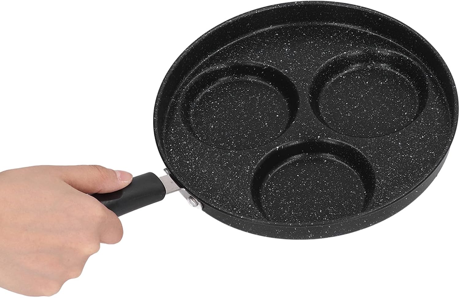 3 Cups Egg Frying Pan, Omelet Pans Cast Iron Egg Cooker Pan