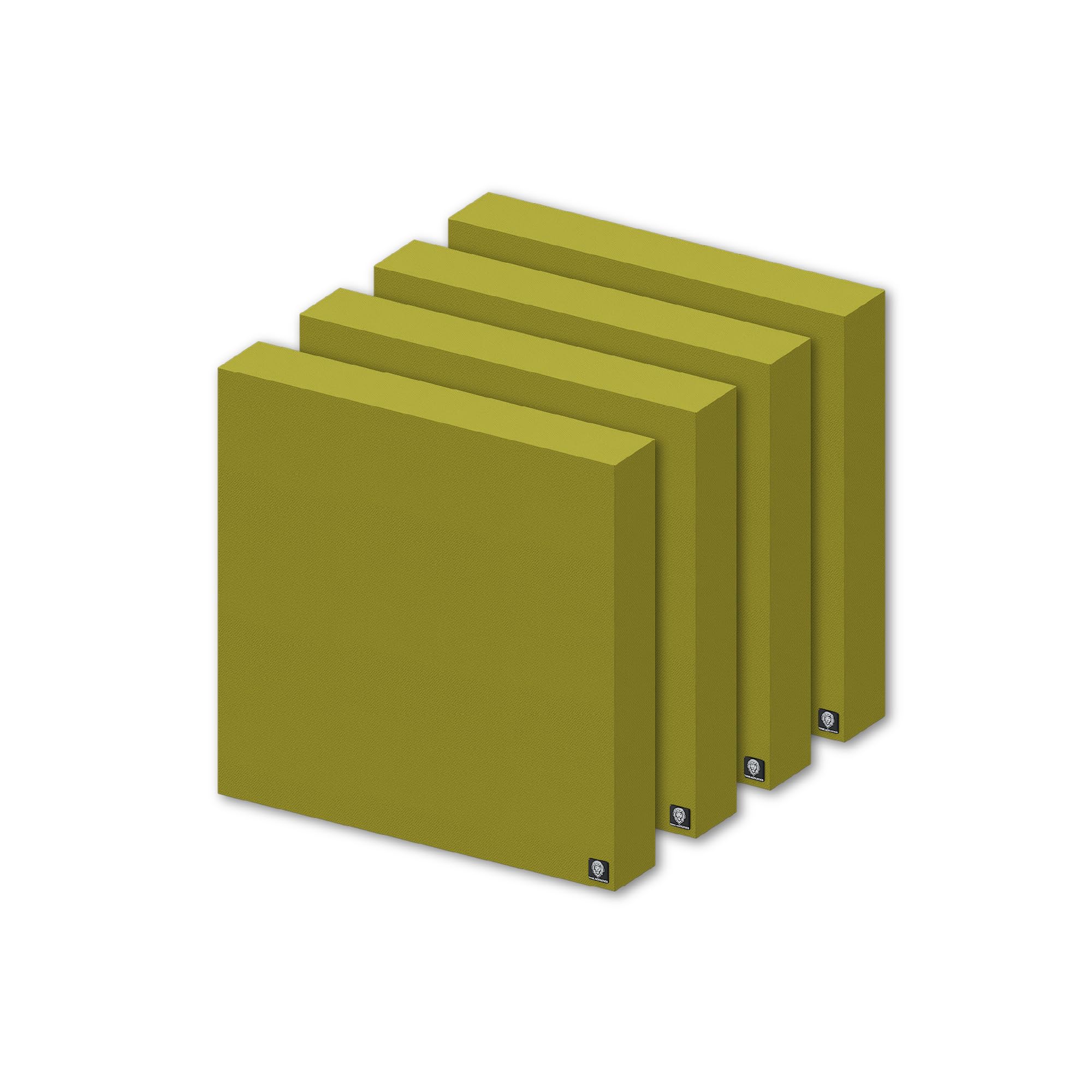 XA10 SMALL - Akustikabsorber 60x60x10 cm - 4er-Set – Professionelles Schallabsorber Panel | Reduziert Echo & Nachhall | Für Tonstudio, Heimkino, Büro & Gaming | Limettengrün