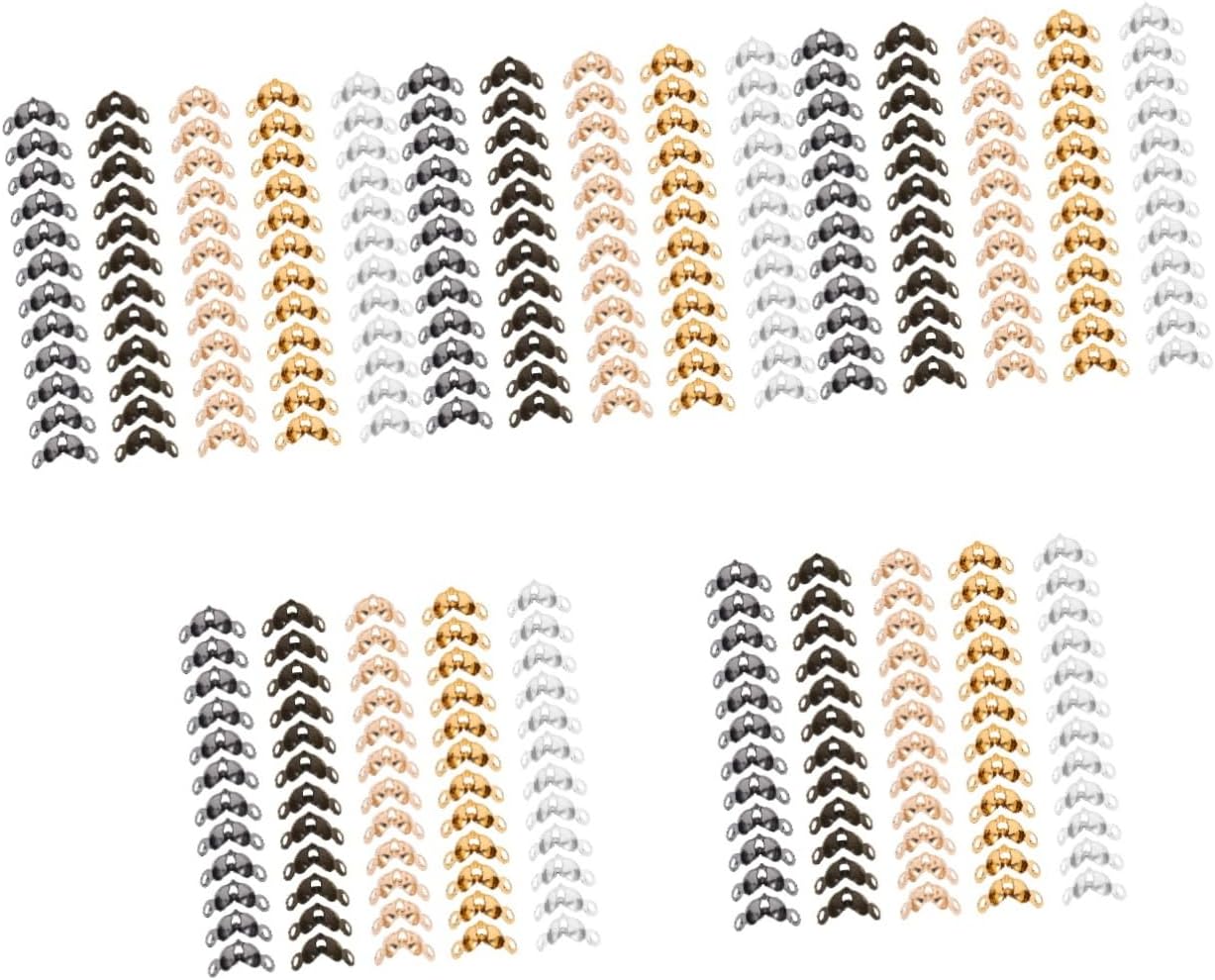 Tofficu 2500pcs Plated Open Bead Caps for Jewelry Making Earring Making Beads Caps End for Bracelets Necklaces and Crafts