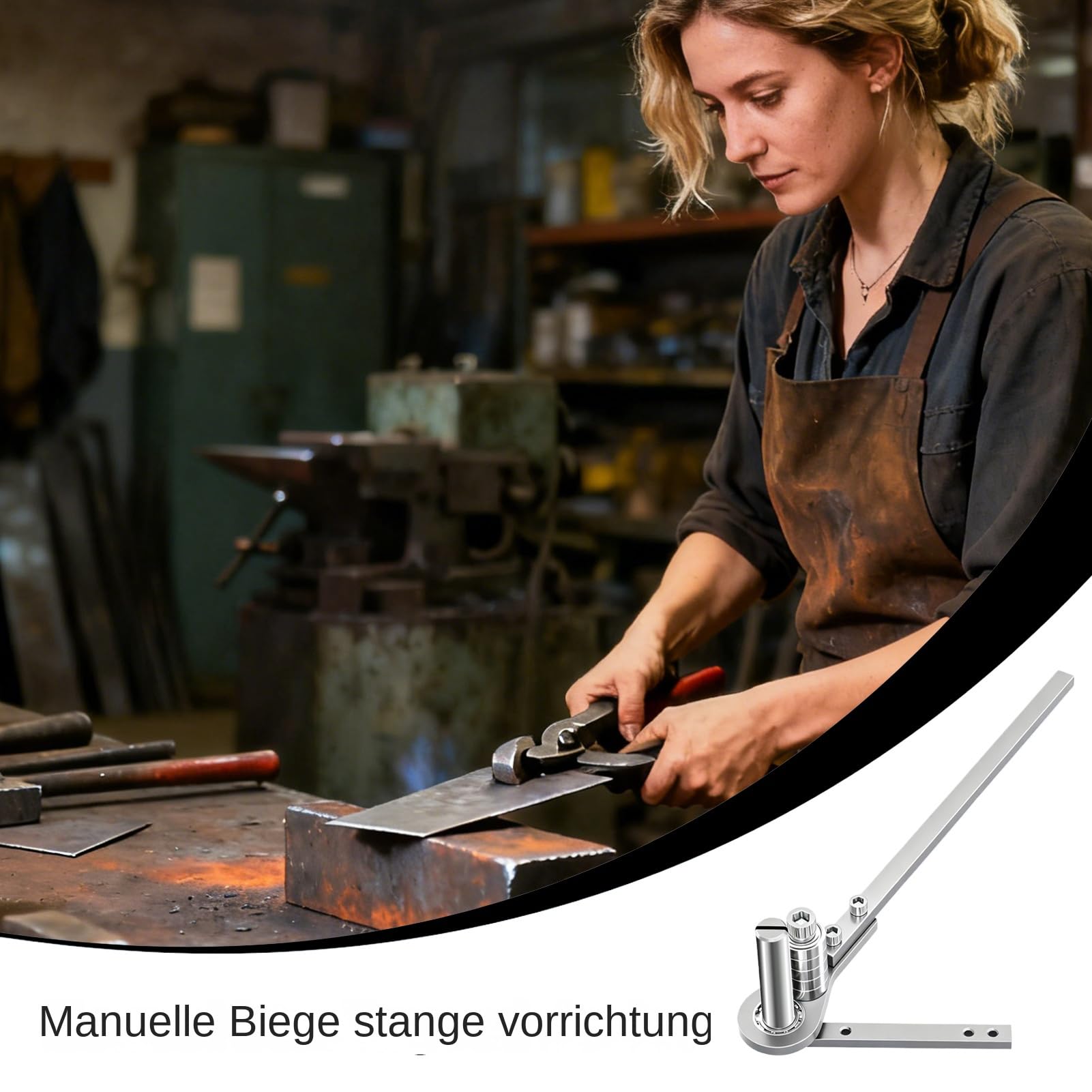 Piegatrice manuale – Utensile per stampi in acciaio pesante, macchina per la lavorazione dei metalli di precisione | Attrezzatura di stampaggio a piastre regolabile, per la produzione di