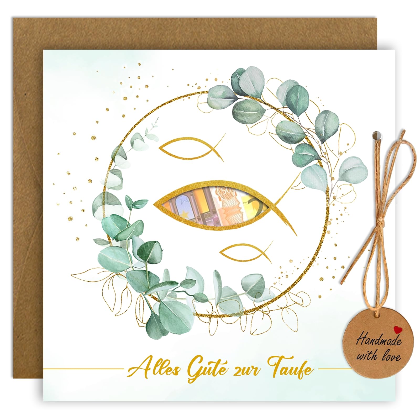 Luckeey Geldgeschenke Verpackung Taufe Geschenk, Geldgeschenk Taufe Karte mit Umschlägen, Originelle Taufgeschenke für Mädchen Jungen