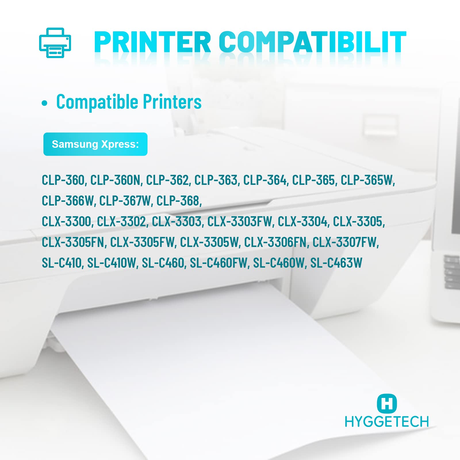 Toner Compatible pour Samsung CLT-406S CLT-K406S CLT-P406C pour Samsung Xpress C460W C460FW C410W CLP-360 CLP-360N CLP-365 CLP-365W CLX-3300 CLX-3305 CLX-3305FW