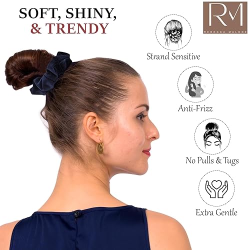 Miniatura 6 de Rebecca Malone Coleteros de terciopelo para el cabello  Lujosas cuerdas suaves para cola de caballo, accesorios para el cabello para un peinado