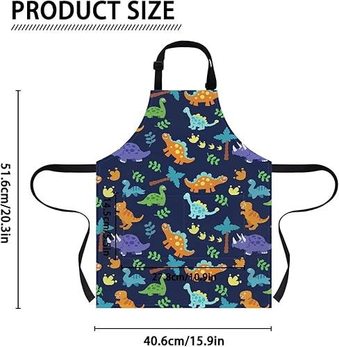 Vista 56 de doginthehole Delantal para niños con bolsillo para niños y niñas, delantales de chef ajustables con 2 bolsillos para cocinar, pintar