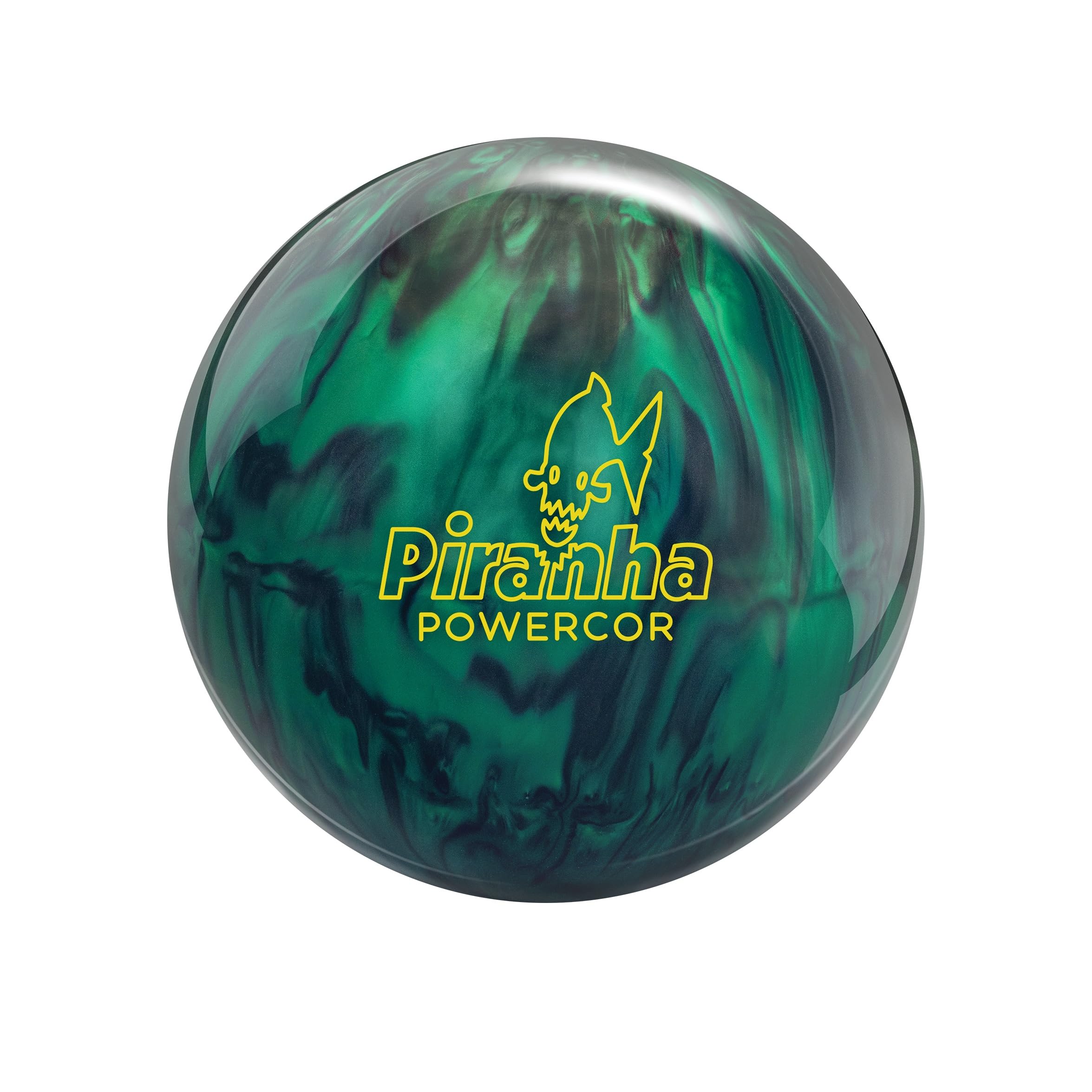 Columbia 300 PRE-DRILLED Piranha PowerCOR Pearl - Jade/Black 16lbs (This Item Includes a Free Bowlerstore Rubber Shammy- Colors Will Vary for The Shammy).