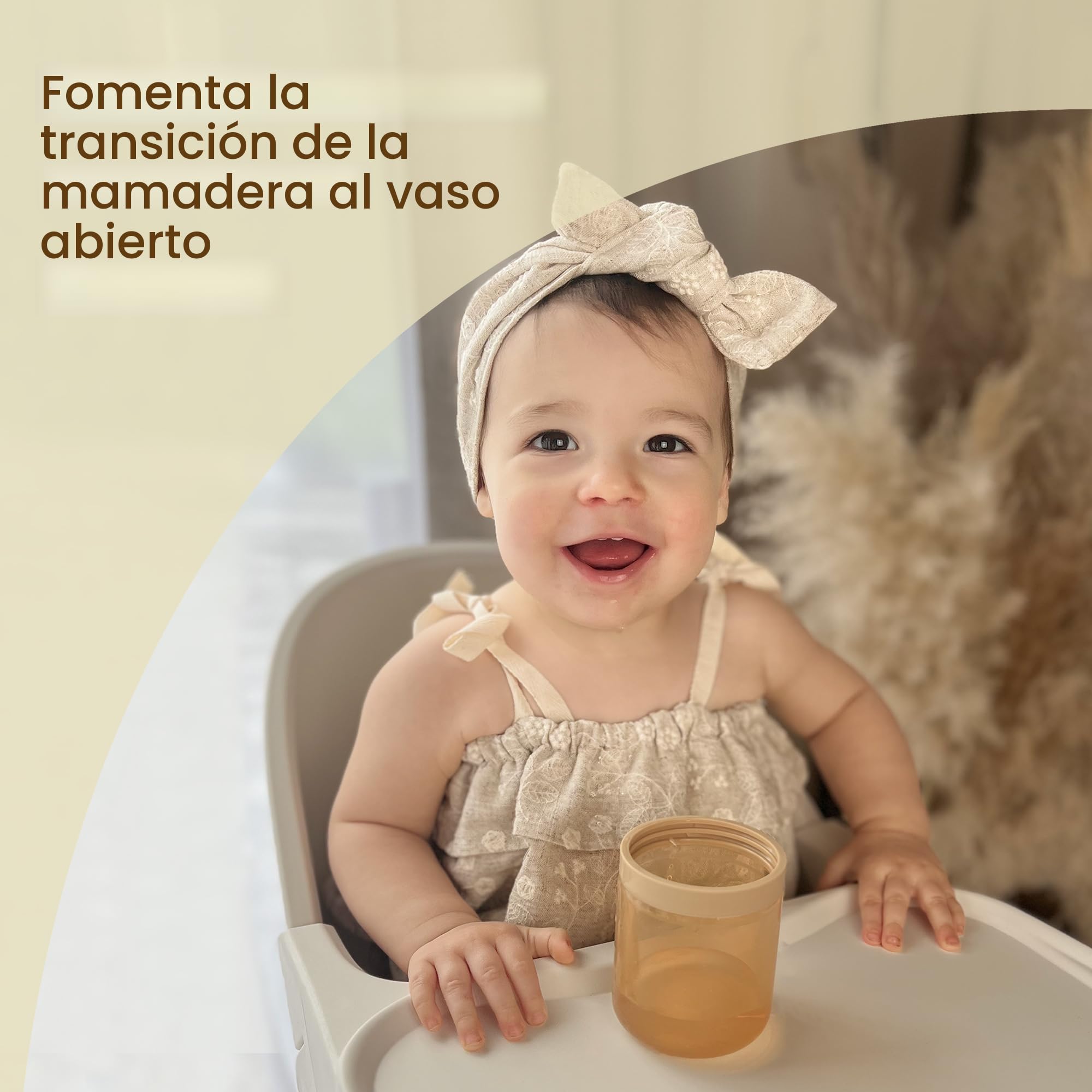 Moonkie Vaso Aprendizaje Bebé con Pajita, Botella Antiderrame de Silicona sin BPA, Apto para Lavavajillas, 150ml, 6 Meses+ (Verde grisáceo)