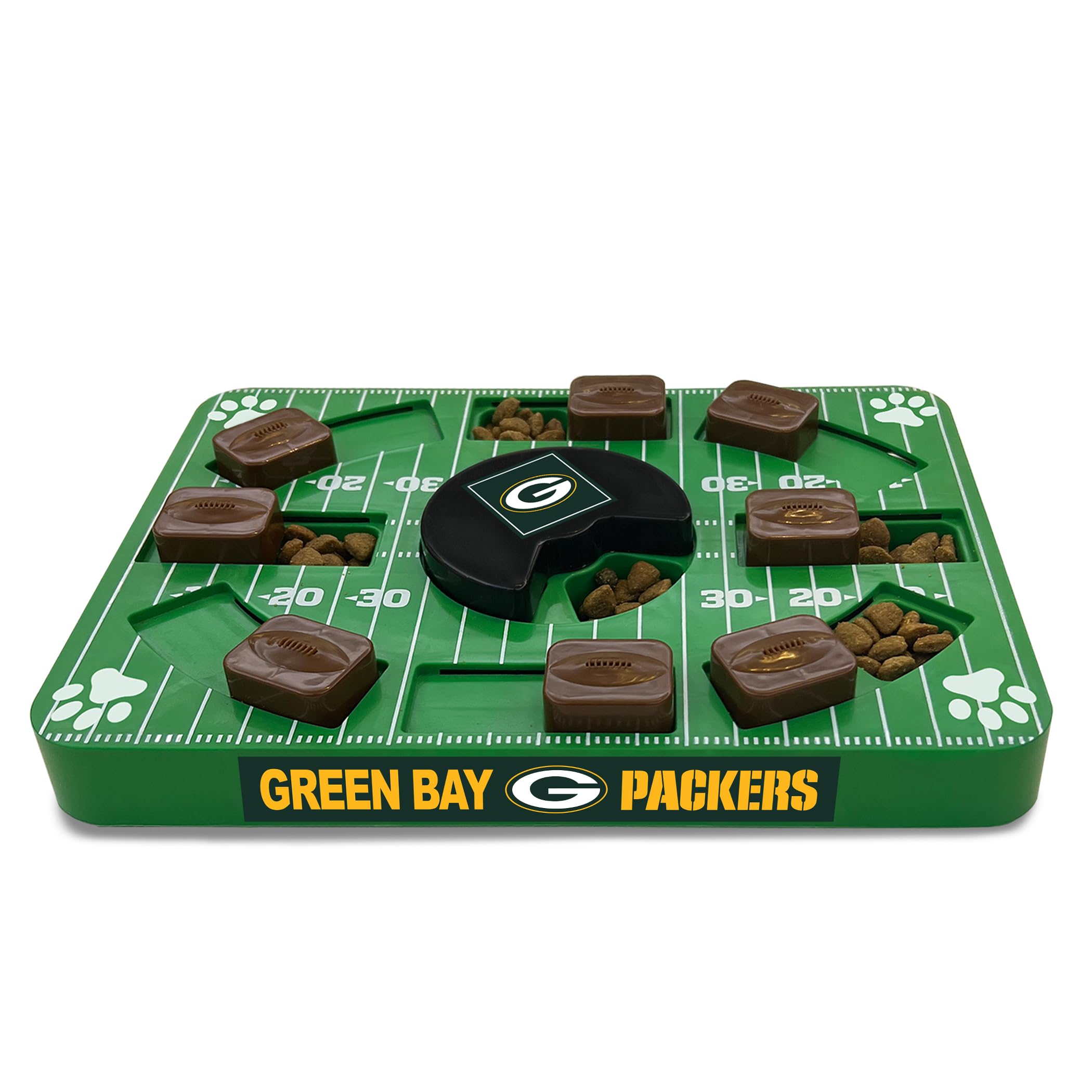 Pets First NFL Green Bay Packers Puzzle Toy for Dogs, Slow Feeder Board for Pets, Interactive Doggie Treat Toy