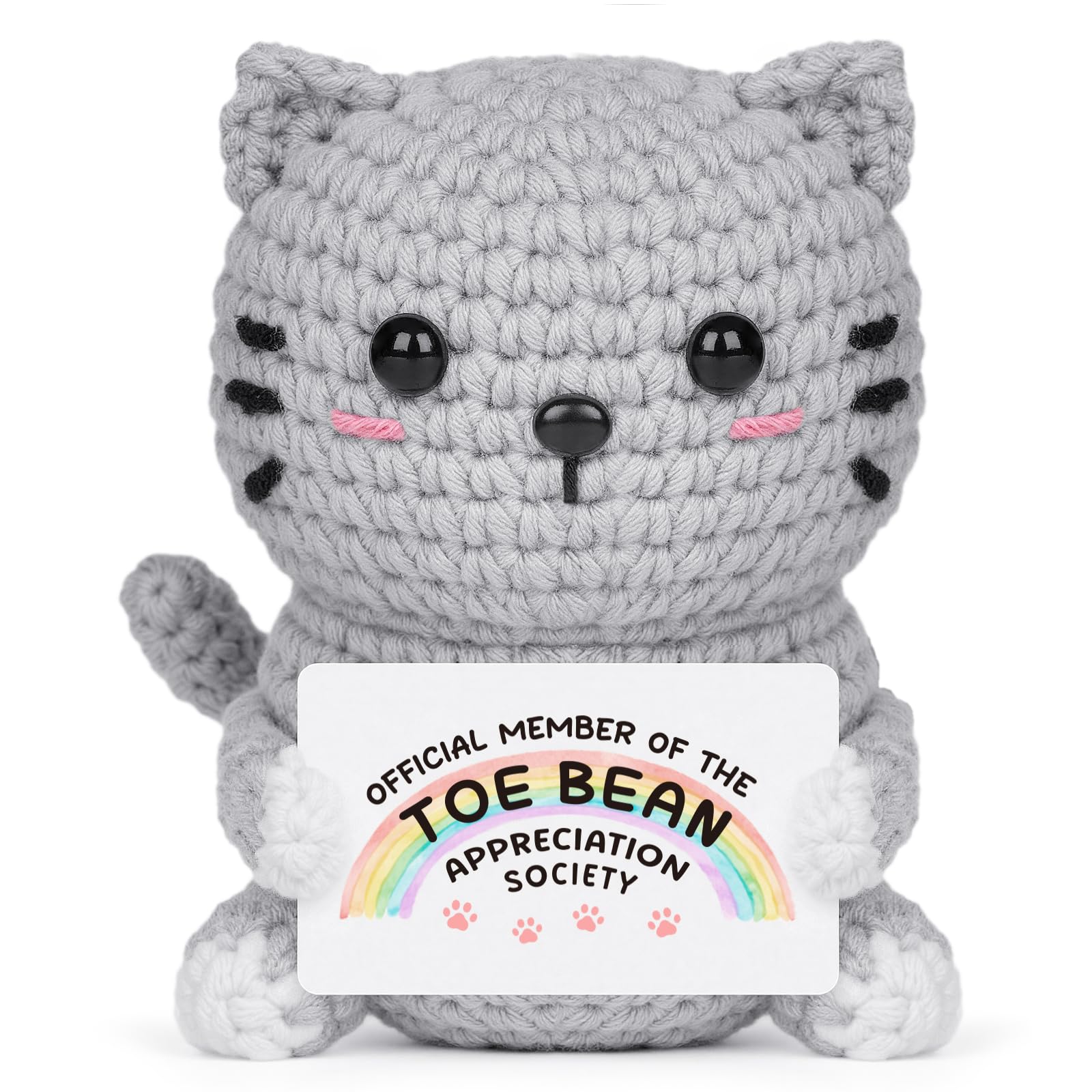 Giftasy Cat Gifts for Women - Handmade Crochet Cute Cat Gift for Cat Lovers, Friend, Sister, Wife, Mum, Daughter, Birthday Gifts for Women, Adorable Home Decor for Her