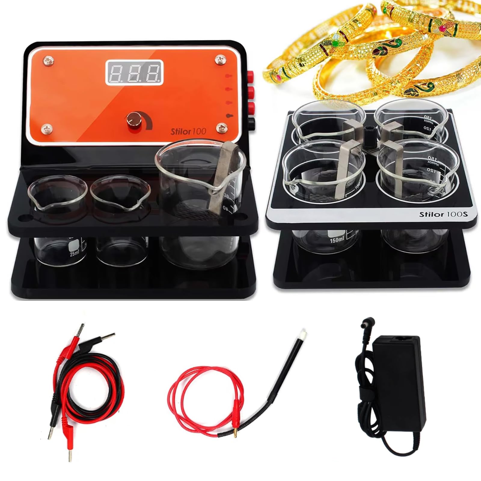 Máquina de chapado tipo bolígrafo, kit de chapado en oro, herramienta de reparación de joyas con voltaje ajustable, herramienta de galvanoplastia de procesamiento de joyas de bricolaje para