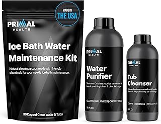 Weekly Cold Plunge Water Treatment (30-Day Supply) – Water Conditioner and Tub Cleanser - Keeps Water Fresh & Clear for Ice Bath – Chemical-Free Treatment