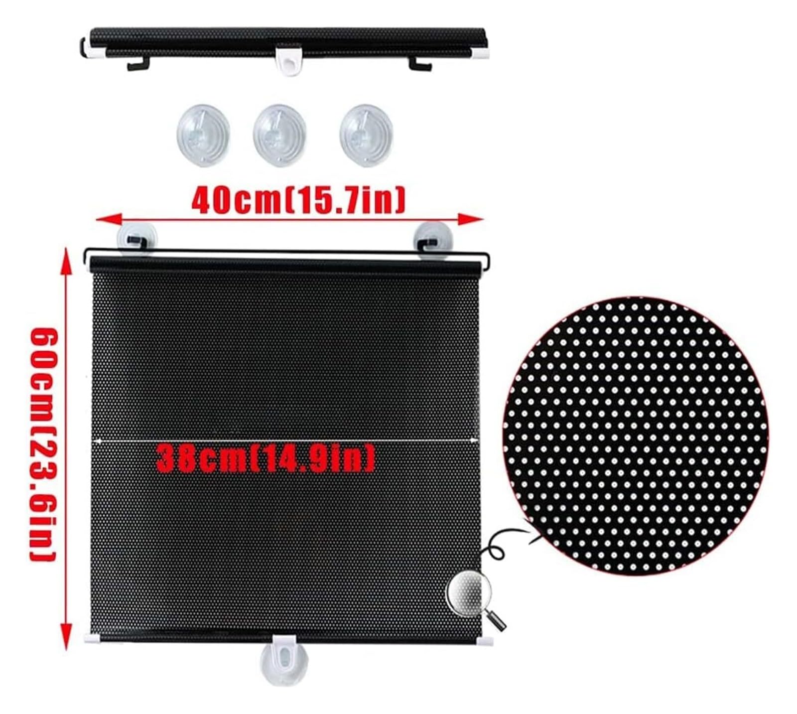 Tenda parasole portatile, oscurante, per soggiorno, cucina, auto e bagno (68,1 x 125 cm), facile installazione, regolabile, versatile