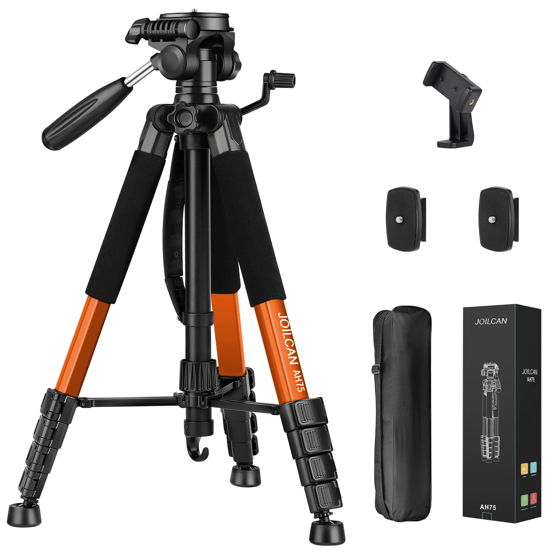 Amazon | JOILCAN 三脚 カメラ用三脚 188cm ビデオカメラ三脚 スマホ