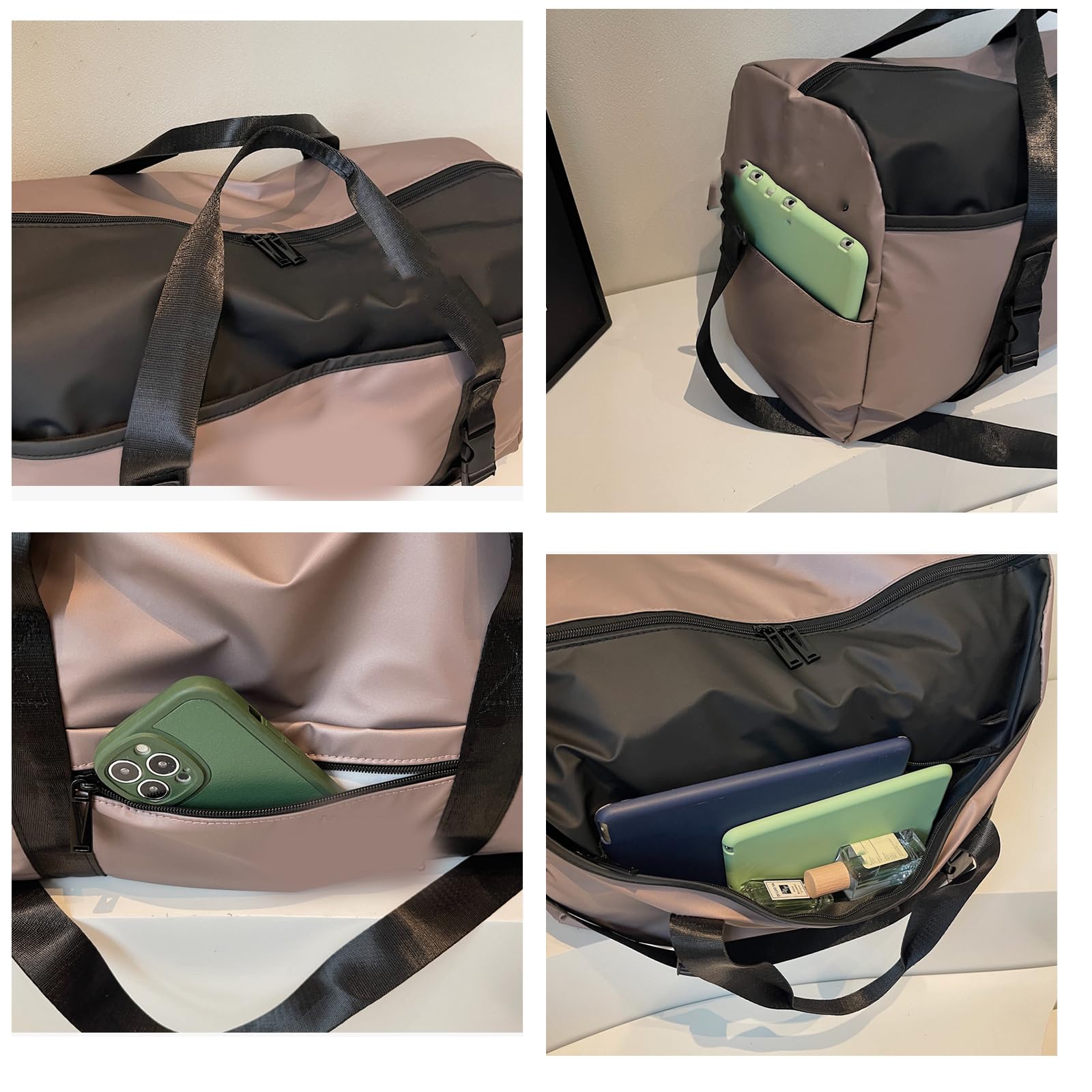 Pratico borsone sportivo con spazio dedicato per le scarpe Oxford resistenti all'acqua Tracolla ergonomica per appassionati fitness Borsa da palestra impermeabile con scomparto per scarpe