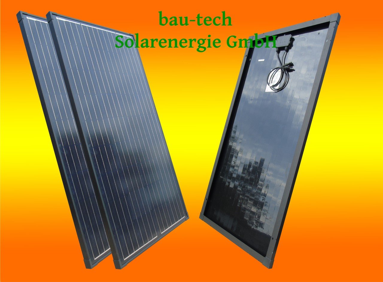 2 Stück 130W Full Black/Schwarzes Monokristallines Solarpanel 12V Solarmodul Solarzelle 100Watt für Camping, Caravan, Garten GmbH
