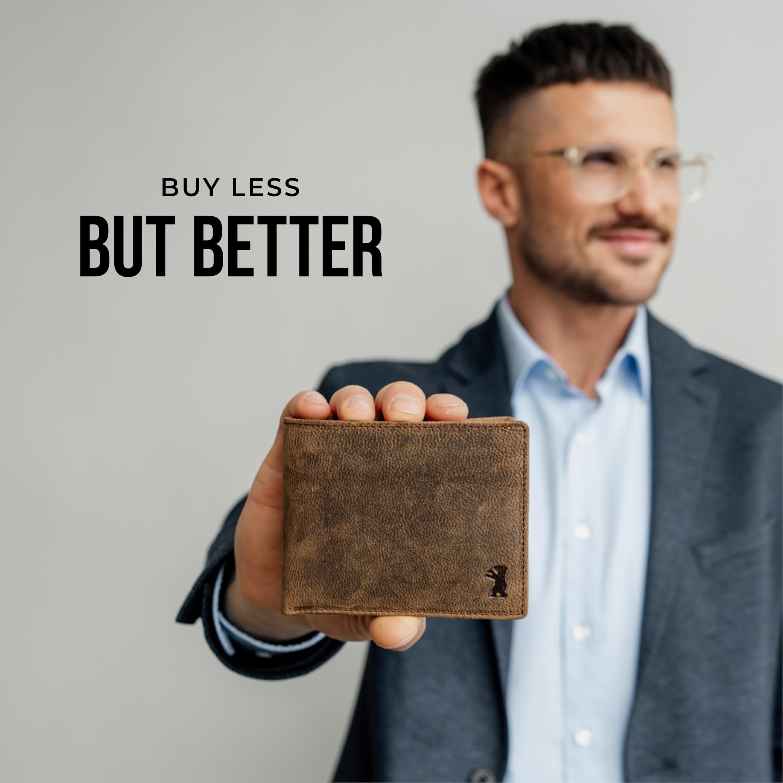 Berliner Bags Vintage Geldbörse, Portmonee aus Leder, Geldbeutel mit TÜV-geprüftem RFID-Schutz, für Herren - Braun