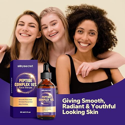 Miniatura 7 de Suero peptídico al 10% (2 onzas líquidas), suero de péptido de colágeno, ácido hialurónico y niacinamida, argirlina antienvejecimiento, suero facial
