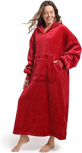 Sudadera de gran tamaño para mujeres y hombres, cálida y acogedora manta de forro polar Sherpa con capucha con bolsillos profundos para adultos y Sudadera de gran tamaño para mujeres y hombres, cálida y acogedora manta de forro polar Sherpa con capucha con bolsillos profundos para adultos y