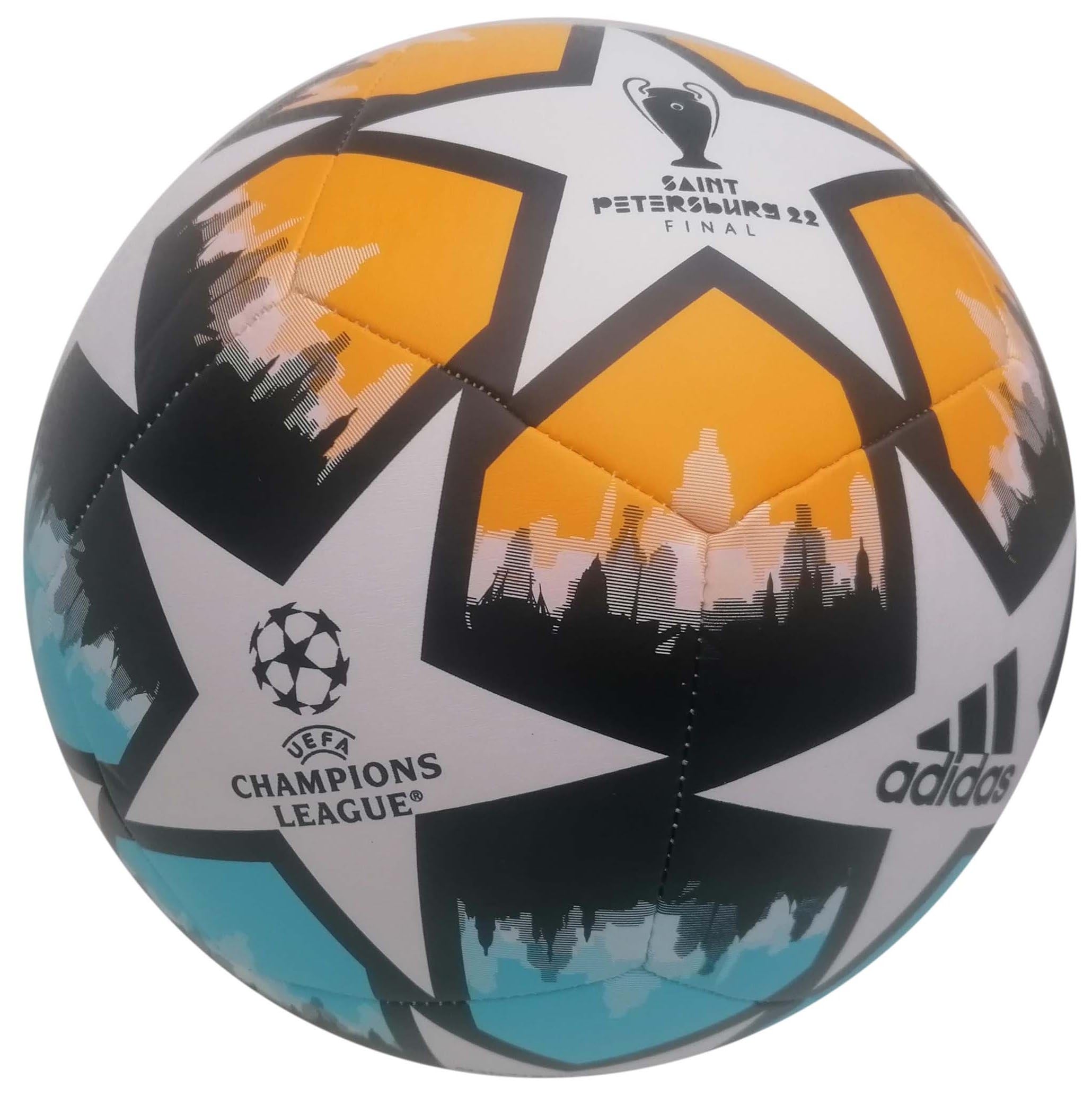 adidas Unisex-Adult UCL Training Texture St. Petersburg Soccer Ball White/Panton 5