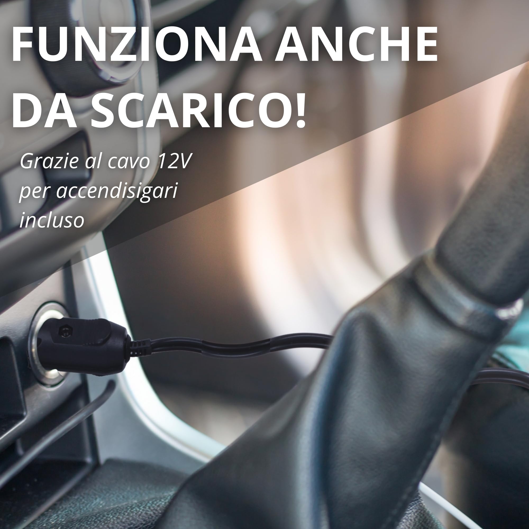 Goodyear, Compressore Portatile 5 in 1, Gonfiatore Wireless e Cavo 12V Accendisigari, Batteria 6000mAh, Display LCD 150 PSI, Power Bank, Torcia 6 LED, 5 Adattatori, Auto, Bici, Moto e Palla
