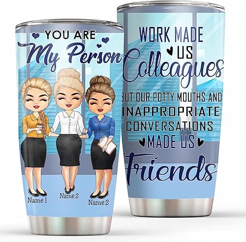 Miniatura 7 de Vaso personalizado con texto en inglés "You Are The Reason I Don't Punch People At Work", regalos de cumpleaños para colegas, compañeros de trabajo,