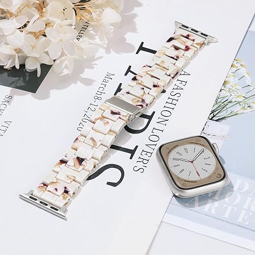 Miniatura 3 de Correa para Apple Watch Ultra 2 de resina mate compatible con iWatch Band de 1.772 in 1.732 in 1.654 in 1.929 in, correa ligera con hebilla de acero