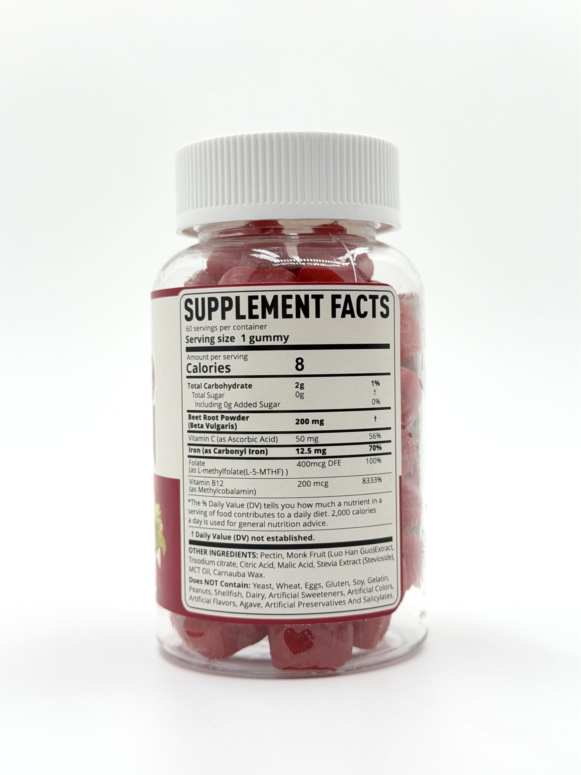 Iron Gummies with Beet Root, 1 Gummy Per Serving, 120 Counts — Amazon image 4