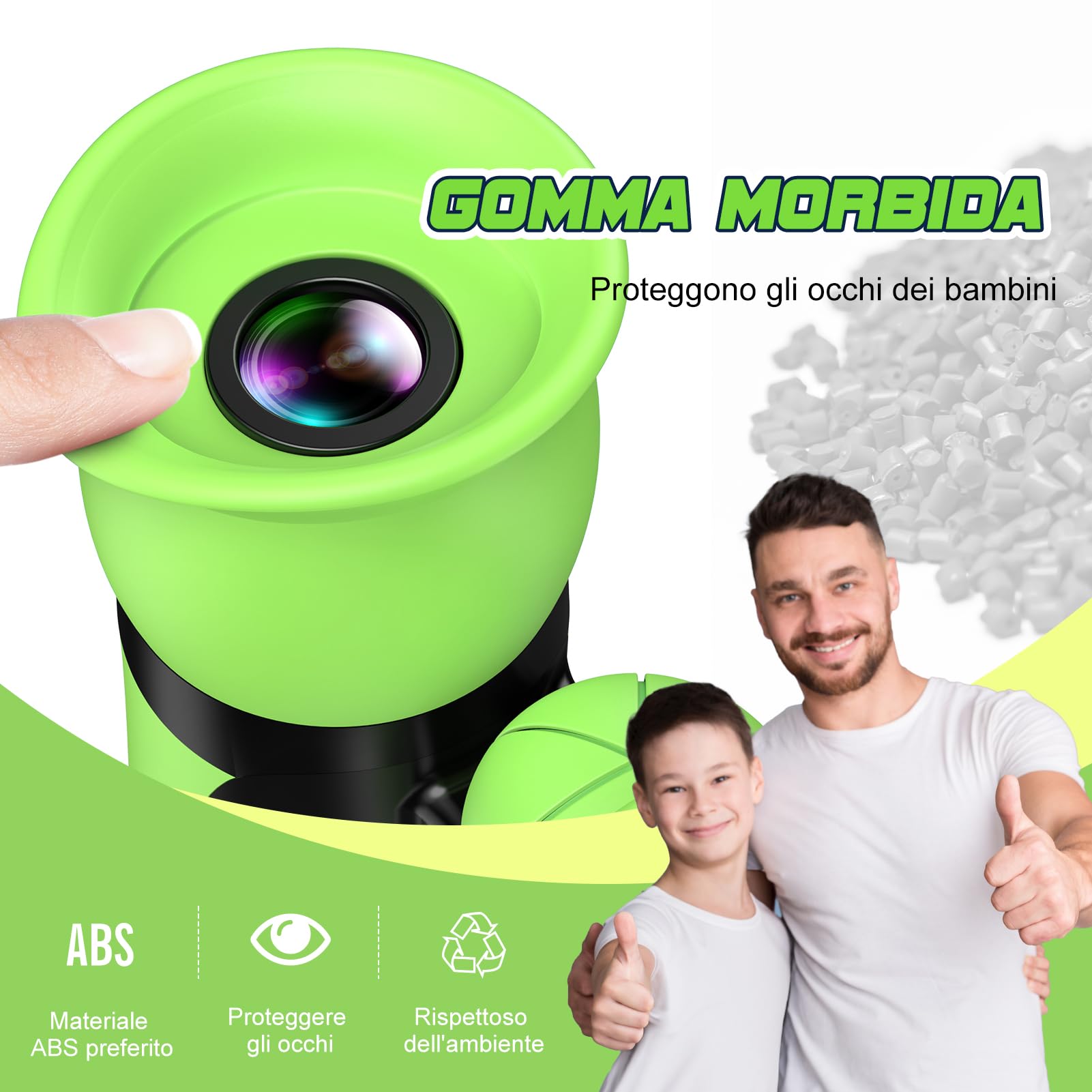 Upgrade Impermeabile Compatto Binocolo per Bambini - 8x21, All'aperto Idea Giocattoli Regalo