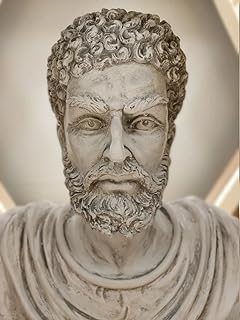 Large Greek Statue, Marcus Aurelius Bust Statue, Greek Mythology, Greek Gods Statue, Roman Sculpture Statues, Garden Statues, Roman Emperor