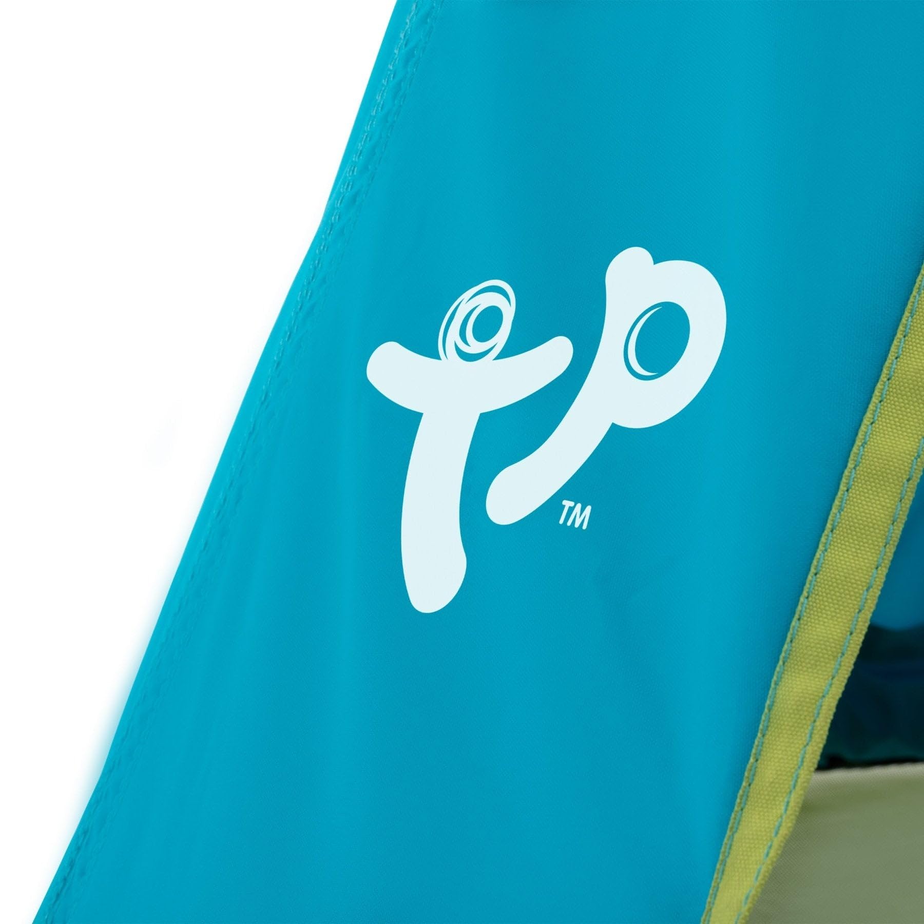 TP Toys Zelt UFO blau mit Stativ – Hängender Spielplatz für Kinder – Tür und Fenster aus Netz – kompakt für kleine Gärten – ab 2 Jahren – inklusive Verankerungsset